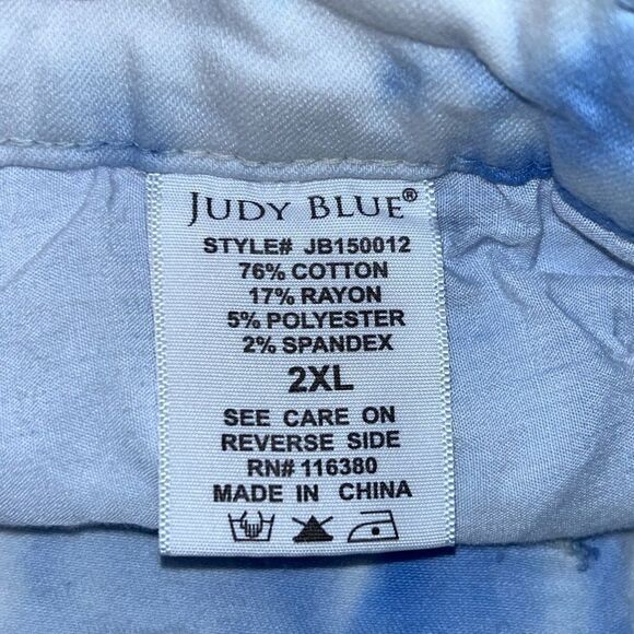 Judy Blue The Blues Tie Dye Denim Shorts - Picture 9 of 11
